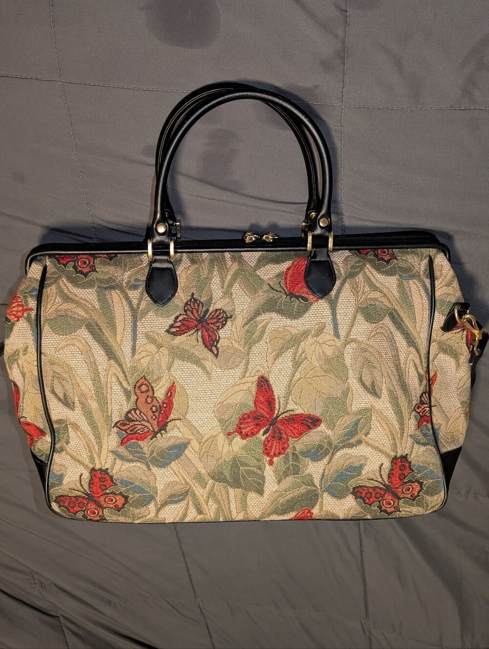 Vintage Americana by Sharif Butterfly Tapestry Weekender Duffel Bag